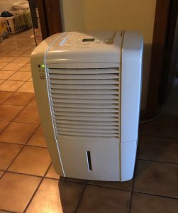 portable dehumidifier in home