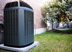 outdoor ac unit on concrete pad